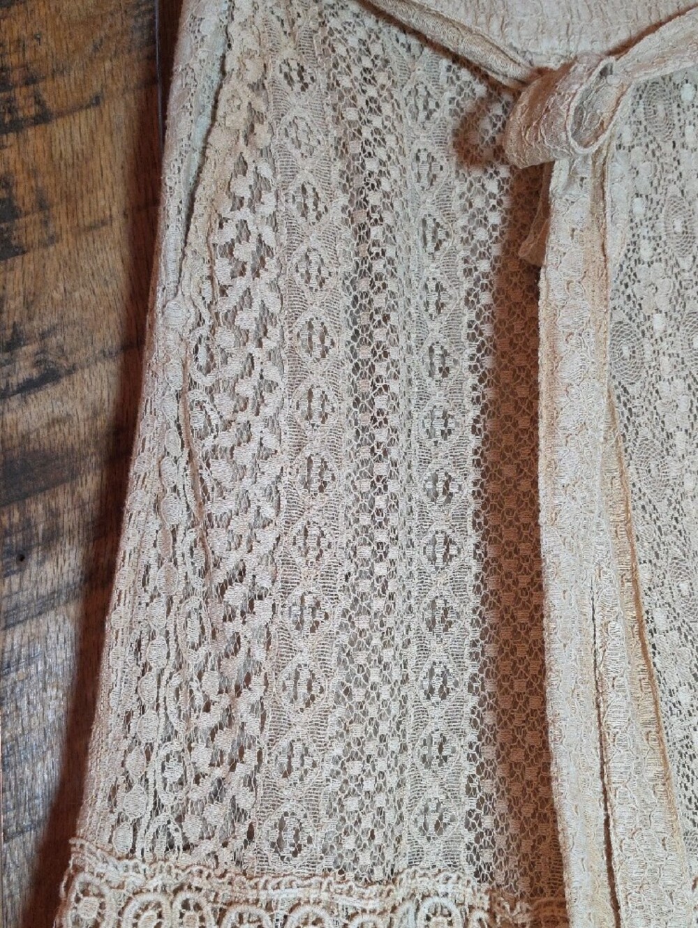 192p Boho Lace Wide-Leg Pants with Tie Waist - Cream - Picture 8 of 16